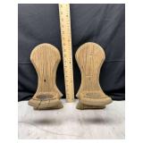 Pair of Wooden Wall Sconces