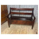 Dark Wood Storage Bench