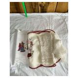 Assorted Embroidered and Crocheted Linens Lot