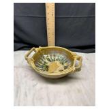 Glazed Pottery Handled Bowl
