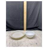 Fire-King Oven Ware Milk Glass Bowl and Dish Set