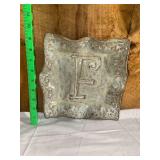 Vessels Pottery Handcrafted Ceramic Letter F Square Dish
