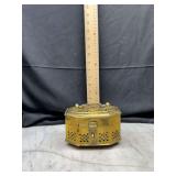 Brass Hexagonal Box With Pierced Lattice Panels