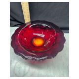 constellation sunset amberina console bowl