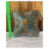 LOV Pottery LLC Cross Trinket Dish Saab Gallery Mississippi