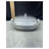 CorningWare Blue Cornflower Casserole Dish with Lid Rare P-10-8 mark