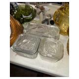 Vintage glass refrigerator storage dishes