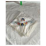 Embroidered tablecloth with matching napkins