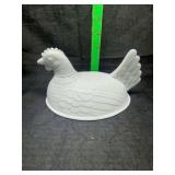 Milk Glass Hen on Nest Dish LID ONLY