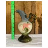 Hull USA Pottery Pitcher W6 6.5 Rose Motif