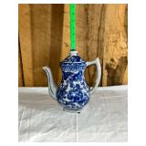 Blue and White Teapot with Lid