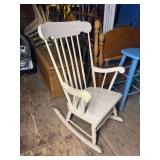 Painted Wooden Rocking Chair