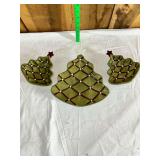 Ceramic Christmas Tree Shaped Serving Dish Set