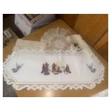 Assorted Embroidered and Crocheted Linens