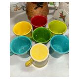 Fiesta HLC USA Ceramic Mugs Set of Seven