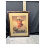 Framed John Wayne Western Print