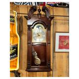 Wooden Wall Clock With Lyre Pendulum