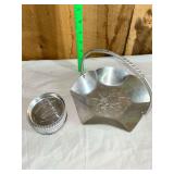 Aluminum Basket and Coaster Set