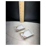 Lefton China Porcelain Ashtray Pair No. 837
