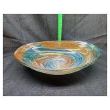 Italian decorative swirl glass bowl