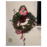 Wreath and wind chime