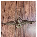 Smaller brass eagle wall plaque