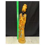Vintage Artmark Italy carved resin Chinese scholar statue