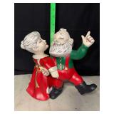 Dancing Santa do Mrs clause ceramic statue
