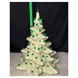 Vintage ceramic textured “snow” Christmas tree- needs light