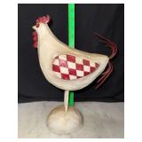 Red checkered farmhouse rooster
