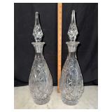 Pair of process house west German crystal decanters