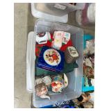 Box of tins and collectibles