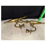 Brass wall sconces