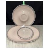 Pfaltzgraff aura pink stoneware 4pcs
