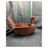 Vintage wicker turkey basket