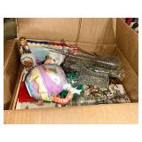 Boxed Assortment of Decorative Ceramics and Glassware