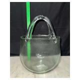 Blown glass purse vase