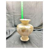 Lenox Porcelain Vase with Gold and Teal Scrollwork