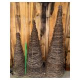 3 grapevine Christmas trees