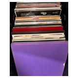 Box of vinyl records