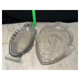 3 glass fish bowls