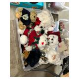 Assorted Holiday and Teddy Bear Plush Toys