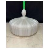 Anchor hocking milk glass old cafe candy dish