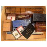 Vintage games, playing cards, and card holders