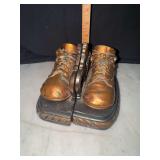 Bronzed baby shoes bookends