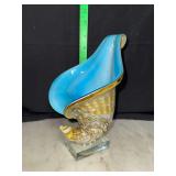Italian art glass shell sculpture