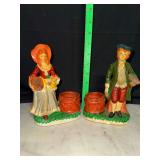 Vintage figure candle holders