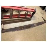 Two-Man Crosscut Saw with Wooden Handles