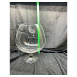 Large Clear Glass Stemmed Display Goblet