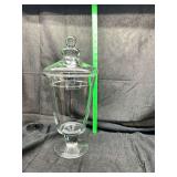 Clear Glass Footed Apothecary Jar with Lid